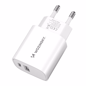 Wozinsky WGWCW USB-A USB-C 20W Wall Laadija - valge