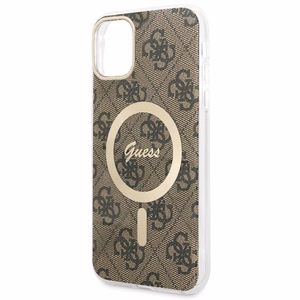 Guess GUHMN61H4STW iPhone 11 6.1" коричневый/коричневый hardcase 4G MagSafe