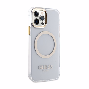 Guess GUHMP12MHTRMD Metal Outline ümbris seadmele iPhone 12 / 12 Pro 6.1", MagSafe'iga, kuldne