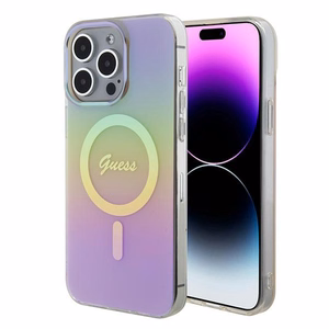 Guess GUHMP15XHITSP iPhone 15 Pro Max 6.7" roosa/roosa hardcase IML Iridescent MagSafe
