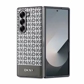 DKNY Repeat Pattern Bottom Stripe Ümbris jaoks Samsung Galaxy Z Fold 6 - Brown