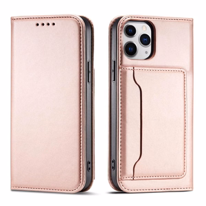 Magnetkaardi ümbris iPhone 12 Pro pouch kaardi rahakott kaardistend roosa