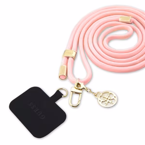 Phone lanyard Guess 4G Charm pink