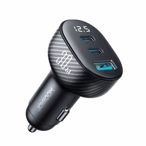 Joyroom JR-CCD04 30W 2x USB-C USB-A car Laadija with display - must