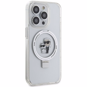Karl Lagerfeld KLHMP15XHMRSKCH iPhone 15 Pro Max 6.7" valge/valge hardcase Ring Stand Karl&Choupette MagSafe