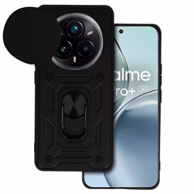 Slide Camera Armor Ümbris jaoks Realme 14 Pro Plus 5G must