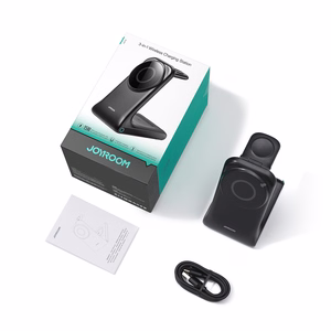 Joyroom JR-W15 Wireless Laadija 3 in 1 Charging Station koos MagSafe - must