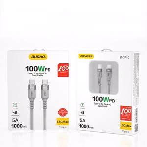 USB Cable Dudao "LC5MAX" Grey "Type-C / Type-C" 100cm