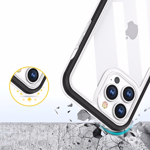 Чехол Clear 3in1 для Samsung Galaxy A03 силиконовый с рамкой синий