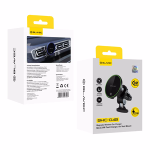 Blavec autohoidik BHC-04B Qi2.2 25W magnetiline induktsioonilaadijaga õhuavale (BHC04B-MAVIB) must