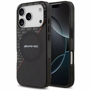Mercedes AMG IML Double Layer Rhombs ümbris seadmele iPhone 18 Pro / 17 Pro, MagSafe-ühilduv – must ja punane