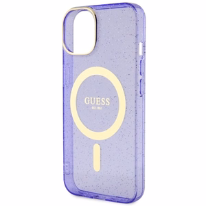 Guess GUHMP14MHCMCGU iPhone 14 Plus 6.7" фиолетовый/фиолетовый hardcase Glitter Gold MagSafe