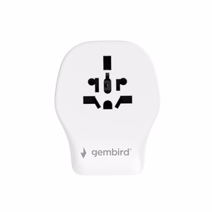 Gembird TPA-1A2C20-02-W universaalne reisiadapter, 20 W, valge
