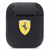 Ferrari FESA2LEBK AirPods cover must/must Jaoks Track Leather