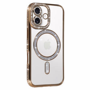 Bling Magsafe Ümbris jaoks Iphone 17 kuldne