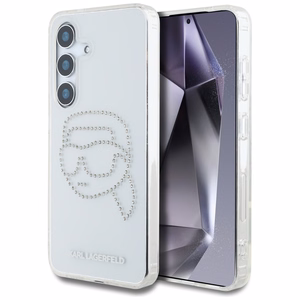 Ümbris Karl Lagerfeld Rhinestones Karl Head Logo Samsung Galaxy S25 läbipaistev