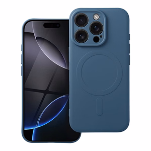 SILICONE MAG ÜMBRIS compatible with MagSafe jaoks IPHONE 16 Pro sinine