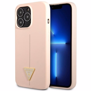 Guess GUHCP13LSLTGP iPhone 13 Pro / 13 6.1" roosa/roosa kõvakaaneline silikoonist kolmnurkne ümbris