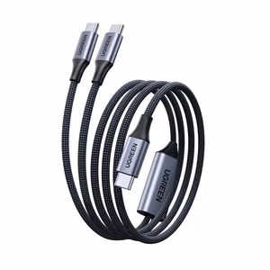 Ugreen 2in1 USB-C kaabel - 2xUSB-C PD 140W 2m - must