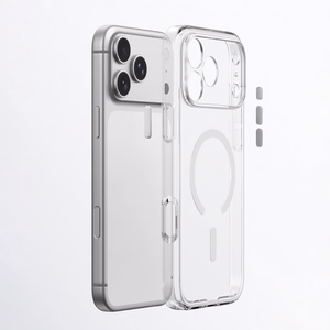 AmazingThing Minimal Mag Lens ümbris mudelile iPhone 18 Pro, kaamerakaitsega ja paelakinnitusega, ühildub MagSafe'iga – värv: läbipaistev