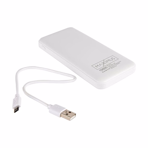 Akupank MX COCO 10 000mAh 2xUSB, 10W Li-Po, valge + microUSB kaabel