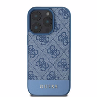 GUESS ümbris jaoks IPHONE 16 Pro Max GUHCP16XG4GLBL (4G PU Bottom Stripe) sinine