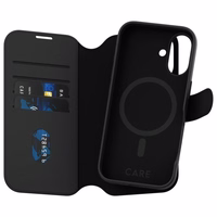 CARE by PanzerGlass Feature Tango 2in1 Wallet MagSafe Ümbris jaoks iPhone 16 - Must