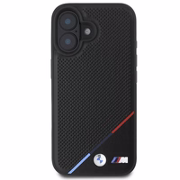 BMW M Perforated Tricolor Line MagSafe Ümbris jaoks iPhone 16 Plus - must