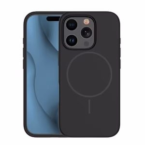 Silicone Thin Mag ümbris jaoks iPhone 12 / 12 Pro 6,1" must