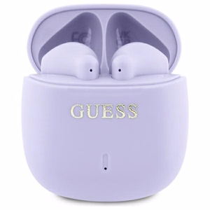 Guess Bluetooth headphones GUTWSJ14ESGU TWS + docking station purple/purple Printed Classic Logo