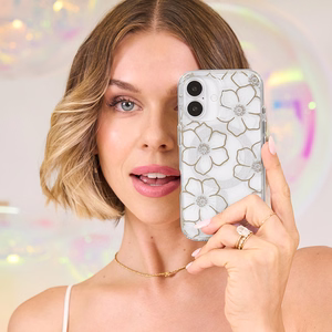 Case-Mate Floral Gems MagSafe ümbris seadmele iPhone 16 Plus, kuldne
