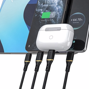 Dudao L25L 30W USB-A - Lightning Kaabel with Soft Silikoon Braid Lightning 1m - must