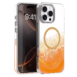 Чехол Epoxy Mag для iPhone 16 Pro 6,3" оранжевый