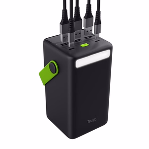 Trust Redoh XXL - 50 000 mAh akupank (must, roheline)