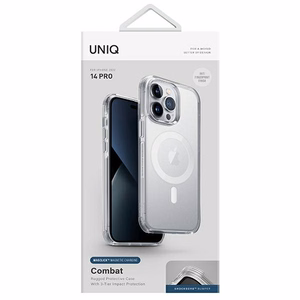 Uniq Combat Magclick Charging ümbris jaoks iPhone 14 Pro - läbipaistev