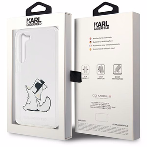 Karl Lagerfeld KLHCS23MCFNRC S23+ S916 прозрачный жёсткий чехол Choupette Fun
