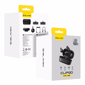 Blavec Lavalier mikrofonid x 2 MK-02 ClipGo Combo: Type C, Lightning, BT (LMMK02-B) must
