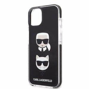 Karl Lagerfeld Karl&Choupette Head чехол для iPhone 13 - чёрный