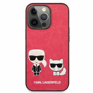 Karl Lagerfeld Ikonik Karl&Choupette чехол для iPhone 13 Pro / iPhone 13 - фуксия