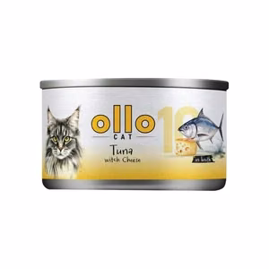 Ollo Cat No. 10 – wet cat food with tuna and cheese in broth, 70 g