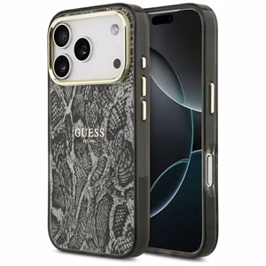 Guess Python Pattern MagSafe Чехол для iPhone 17 Pro - чёрный