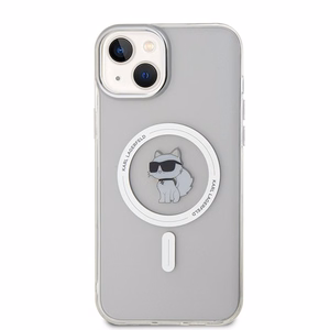 Karl Lagerfeld IML Choupette MagSafe ümbris jaoks iPhone 15 Plus - läbipaistev