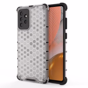 Honeycomb Case kaitsekate TPU kaitserauaga Samsung Galaxy A72 4G läbipaistev