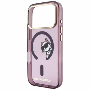 Karl Lagerfeld Peekaboo Logo ümbris seadmele iPhone 18 Pro Max / 17 Pro Max, MagSafe-ühilduv – bordoopunane
