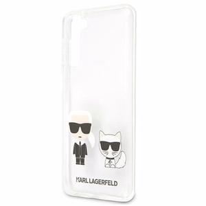 Karl Lagerfeld Karl&Choupette ümbris Samsung Galaxy S21+ jaoks - Läbipaistev