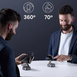 Ugreen W702 3in1 induktsioonlaadija MagSafe / Qi2 ja USB-C telefonile / kõrvaklappidele must