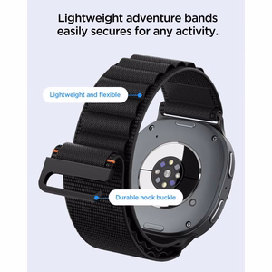 Spigen WBF1 rihm mudelile Samsung Galaxy Watch 40/44/46 mm – must