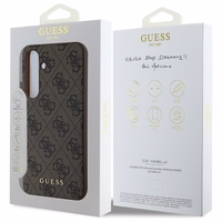 Guess GUHCS24FEG4GFBR S24 FE S721 brown/brown hardcase 4G Metal kuldne Logo