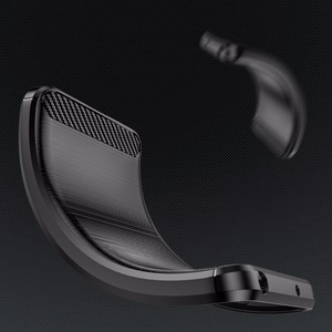 Carbon Case iPhone 14 Plus paindlik geeliga tagakate must