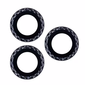 Prilliklaaside komplekt iPhone 12 6,1" must romb (2 tk)